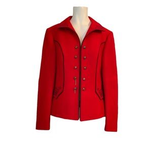 Thalhamer Wool  Blazer Jacket Red Embroidery Size S